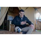 Újratölthető LED-es kültéri lámpa OLI 310 AB Bluetooth® hangszóróval (Kempinglámpa mágnessel és kampóval / Lakókocsi kültéri lámpa hangszóróval 1x 3W, újratölthető és USB tápegységgel)