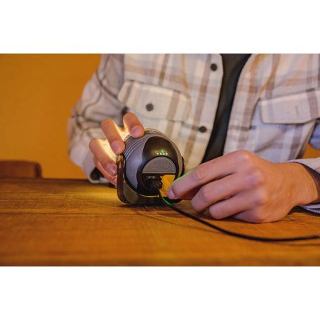 Újratölthető LED-es kültéri lámpa OLI 310 AB Bluetooth® hangszóróval (Kempinglámpa mágnessel és kampóval / Lakókocsi kültéri lámpa hangszóróval 1x 3W, újratölthető és USB tápegységgel)