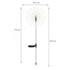 Leszúrható szolár virág - 90 microLED - melegfehér - 84 cm