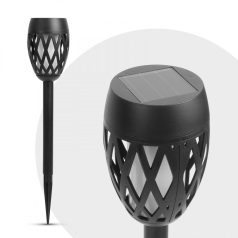   Leszúrható LED szolár - láng hatással - 8,5 x 29 (+11) cm