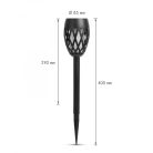 Leszúrható LED szolár - láng hatással - 8,5 x 29 (+11) cm