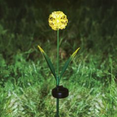   Leszúrható szolár virág - hortenzia - 2 féle - 25 melegfehér LED - 13 x 7 x 65 cm