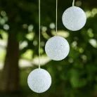 Felakasztható szolár lámpa - kristálygömb - RGB LED-del - 78 x 12,5 cm