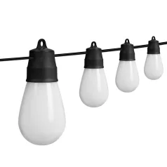   Smart szolár fényfüzér - 15 db RGBIC LED - 6,5 m - bluetooth