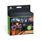 Leszúrható szolár pillangó - lila - 13 x 6,5 x 35 cm - melegfehér + színes LED