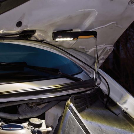 Újratölthető LED klip lámpa / praktikus LED toll lámpa 200+150lm (elemes munkalámpa, ellenőrző lámpa forgatható kapcsos mágnessel)