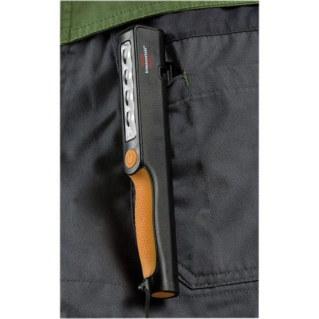 Újratölthető LED klip lámpa / praktikus LED toll lámpa 200+150lm (elemes munkalámpa, ellenőrző lámpa forgatható kapcsos mágnessel)