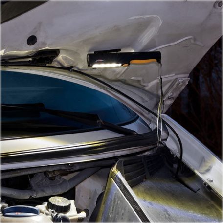 Újratölthető LED klip lámpa / praktikus LED toll lámpa 200+150lm (elemes munkalámpa, ellenőrző lámpa forgatható kapcsos mágnessel)