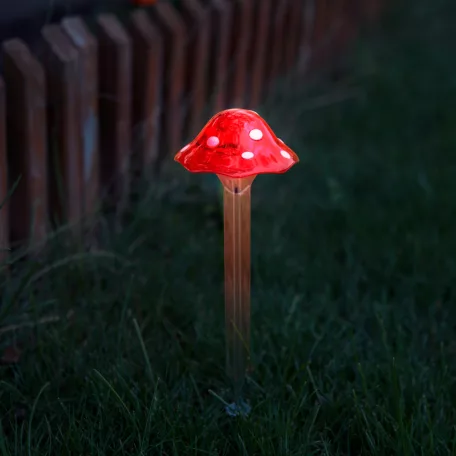 Leszúrható szolár gomba - 33,5 cm - 1 hidegfehér LED