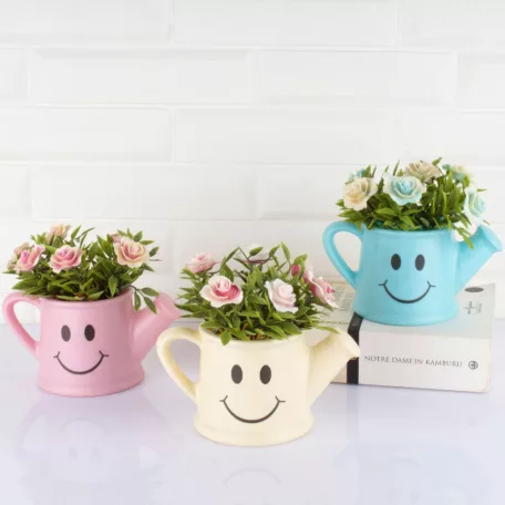 Műnövény dekoráció - öntözőkanna - 12 x 11 cm - 4 féle