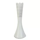 Váza - lézervágott - fehér - 40 cm