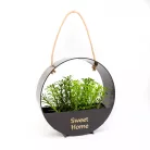 Fali dekoráció - műnövénnyel - akasztható - 19 x 19 cm - 2 féle