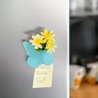 Műnövény dekoráció - pillangó - mágneses - 8 x 8 cm - 4 féle