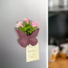 Műnövény dekoráció - pillangó - mágneses - 8 x 8 cm - 4 féle