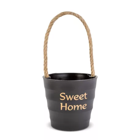 Dekorációs cserép - madzaggal - 9 x 8 cm - 4 féle 