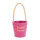 Dekorációs cserép - madzaggal - 9 x 8 cm - 4 féle 