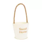 Dekorációs cserép - madzaggal - 9 x 8 cm - 4 féle 