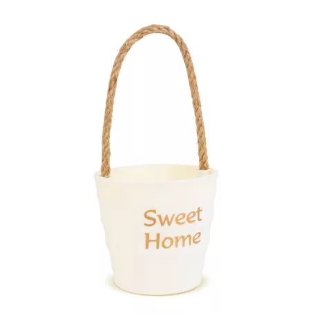 Dekorációs cserép - madzaggal - 9 x 8 cm - 4 féle 