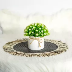   Műnövény dekoráció - apró virág - 3 féle - 18 x 8,5 cm