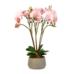 Műnövény dekoráció - orchidea - rózsaszín - 58 cm