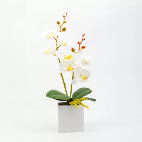 Műnövény dekoráció - orchidea - 3 féle - 37 cm