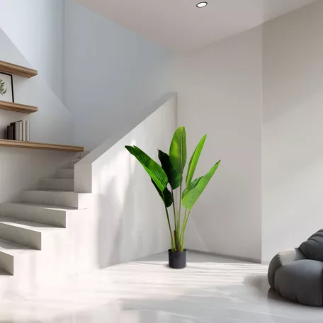 Műnövény dekoráció - banánlevél fa - zöld - 1,2 m