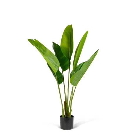 Műnövény dekoráció - banánlevél fa - zöld - 1,2 m