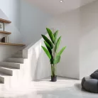 Műnövény dekoráció - banánlevél fa - zöld - 1,6 m