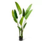 Műnövény dekoráció - banánlevél fa - zöld - 1,9 m