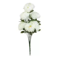 Műnövény dekoráció - krizantém - fehér - 12 x 58 cm