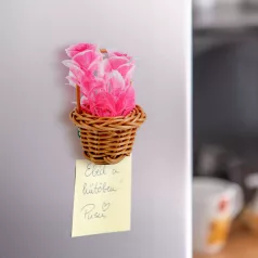   Műnövény dekoráció - mágneses - többféle - 7 x 4,7 x 4,7 cm