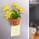 Műnövény dekoráció - mágneses - többféle - 7 x 4,7 x 4,7 cm