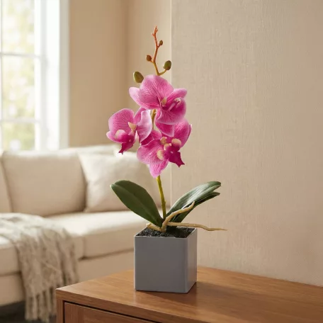 Műnövény dekoráció - orchidea - 3 féle - 29,5 cm