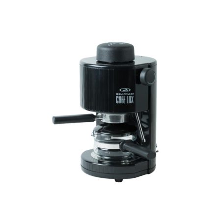 Szarvasi SZV-620 CAFE LUX kávéfőző, 800W, fekete színű, gőzcsappal, üveg kiöntő, biztonsági szelep, 304kPa nyomás