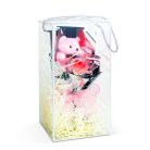 Műnövény dekoráció - rózsa, macival - 14 x 10,5 x 26 cm