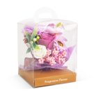 Műnövény dekoráció - illatos rózsa - 11 x 11 x 14 cm