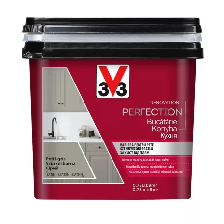 V33 Felújító Konyha festék 0,75L, Szürkésbarna
