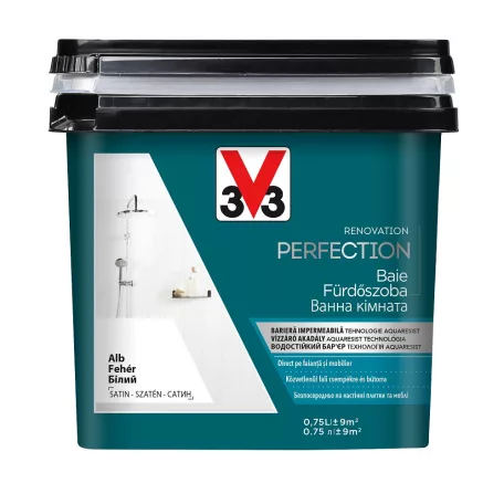 V33 Felújító Fürdőszoba festék 0,75L, Fehér