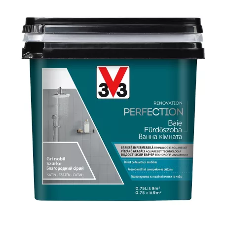 V33 Felújító Fürdőszoba festék 0,75L, Szürke