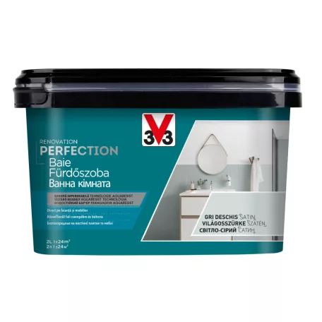 V33 Felújító Fürdőszoba festék 2,0L, Világosszürke