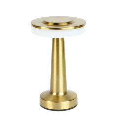   Asztali lámpa - arany színű - állítható színhőm, fényerő - akkumulátoros - USB