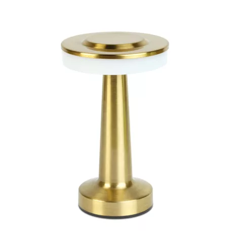 Asztali lámpa - arany színű - állítható színhőm, fényerő - akkumulátoros - USB