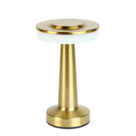 Asztali lámpa - arany színű - állítható színhőm, fényerő - akkumulátoros - USB