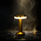 Asztali lámpa - arany színű - állítható színhőm, fényerő - akkumulátoros - USB