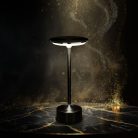 Asztali lámpa - fekete színű fém - állítható színhőm, fényerő - akkumulátoros - USB