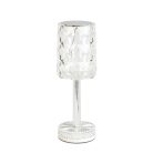 Asztali lámpa - átlátszó - állítható színhőm, fényerő - akkumulátoros - USB