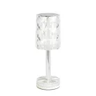 Asztali lámpa - átlátszó - állítható színhőm, fényerő - akkumulátoros - USB