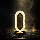 Asztali lámpa - arany - állítható színhőmérséklet, fényerő - akkumulátoros - USB