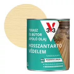 V33 Terasz és kerti bútor ápoló olaj 0,75l, Színtelen