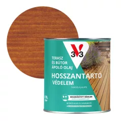V33 Terasz és kerti bútor ápoló olaj 0,75l, Teak